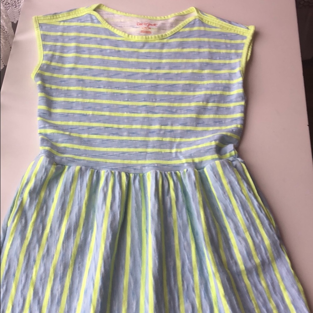 Cat & Jack Blue Striped Girls’ Sleeveless Dress